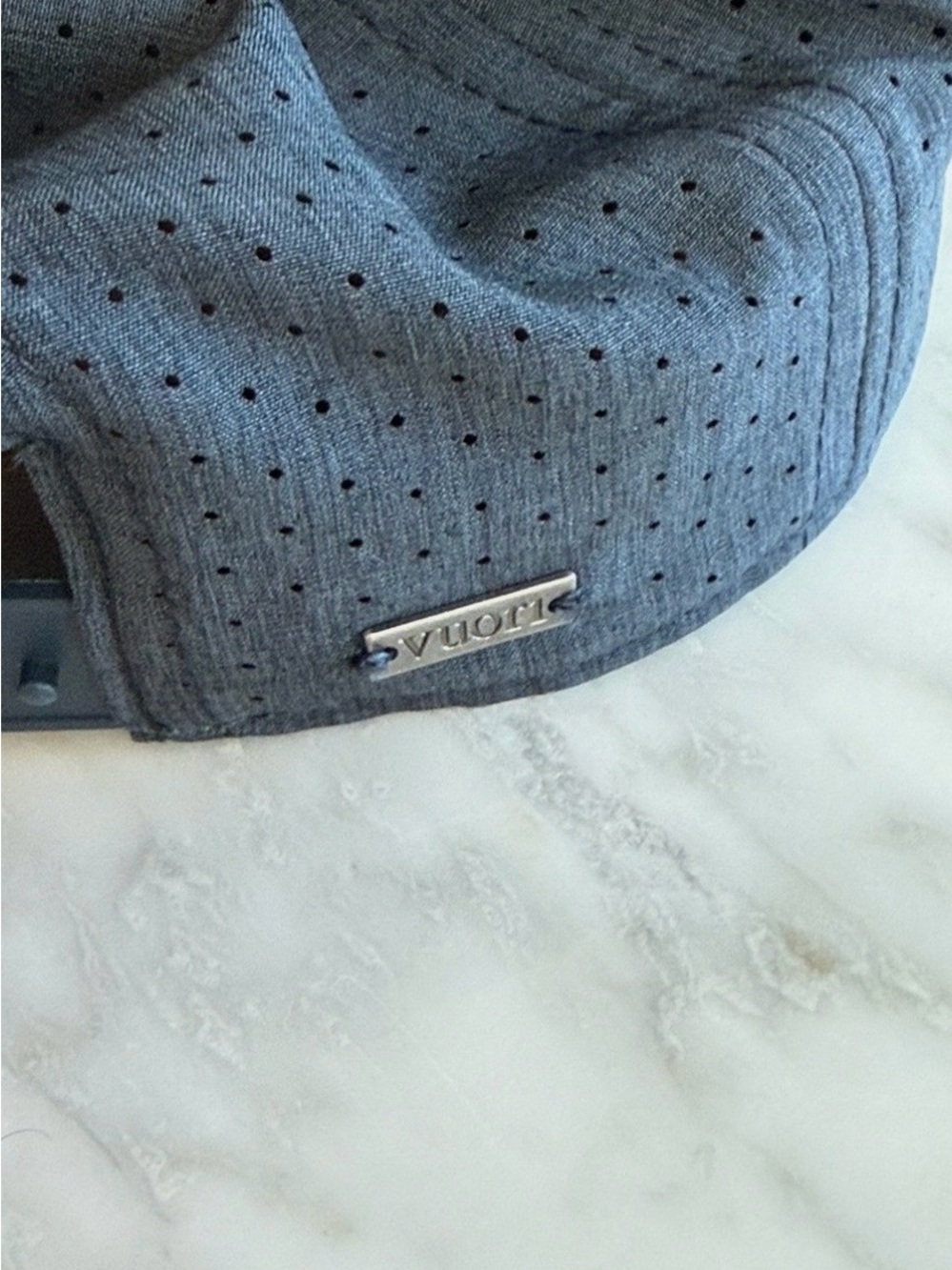 Vuori Navy Blue Baseball Cap with White Logo - Picture 4 of 4